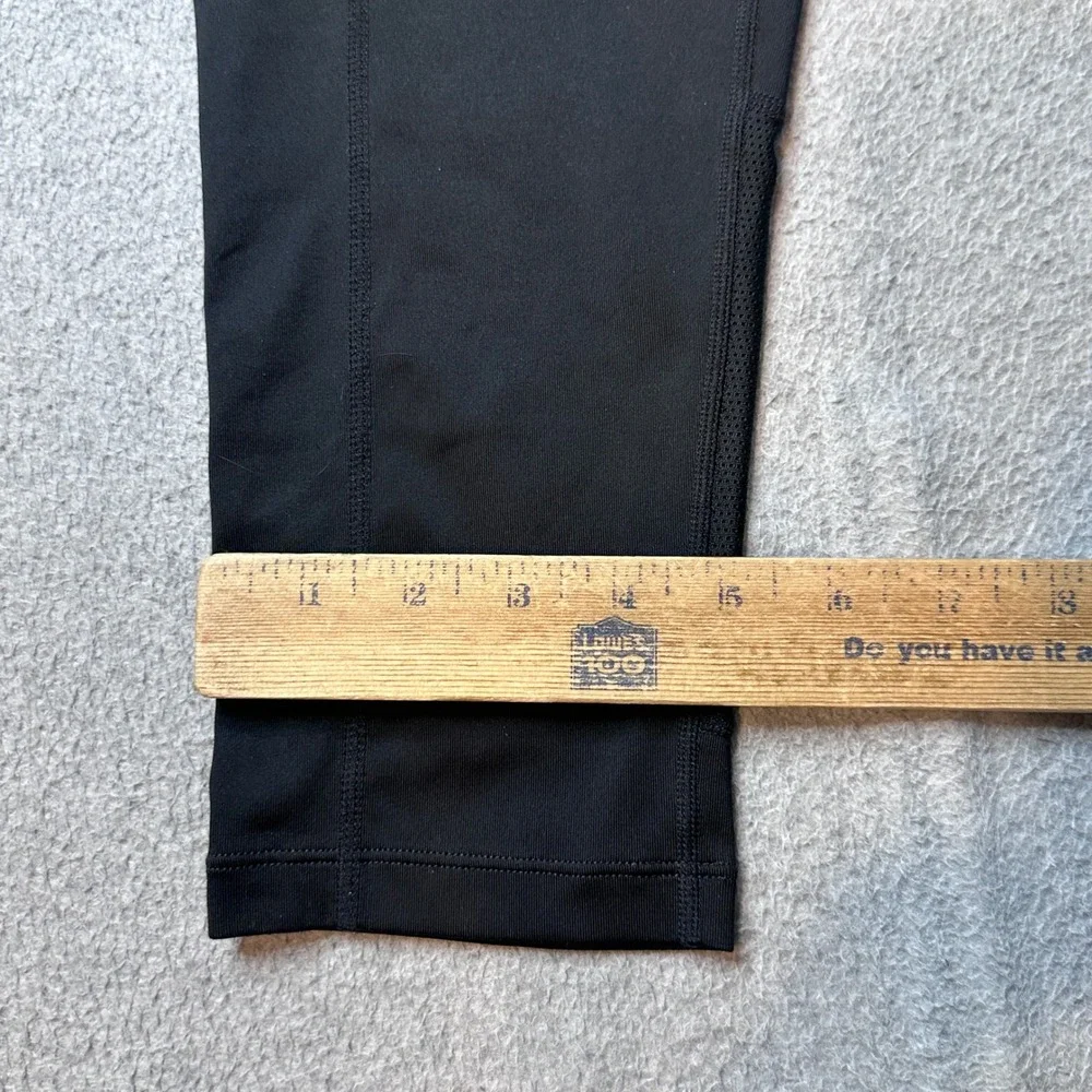 Nike Leggings Womens S Black‎ Dri-FIT Running Tights Cropped Mesh 645603-010